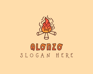 Wood Camp Fire logo design