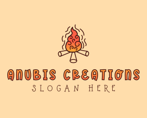 Wood Camp Fire logo design