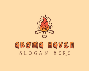 Wood Camp Fire logo design