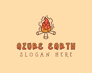 Wood Camp Fire logo design