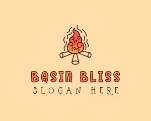 Wood Camp Fire logo design