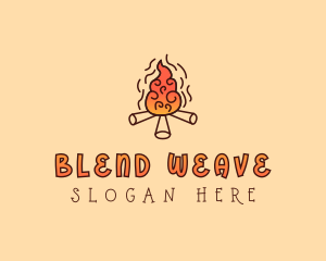 Wood Camp Fire logo design