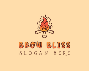 Wood Camp Fire logo design