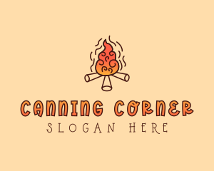 Wood Camp Fire logo design