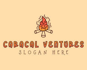 Wood Camp Fire logo design