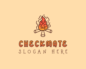 Wood Camp Fire logo design