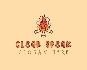 Wood Camp Fire logo design