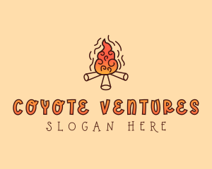 Wood Camp Fire logo design