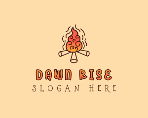 Wood Camp Fire logo design