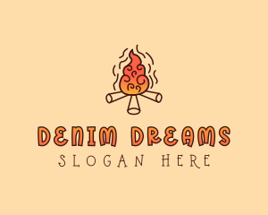 Wood Camp Fire logo design