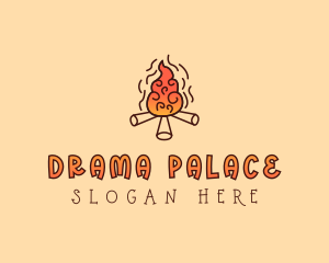 Wood Camp Fire logo design