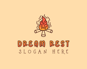 Wood Camp Fire logo design