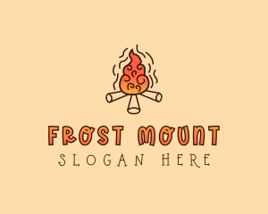 Wood Camp Fire logo design