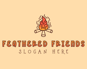 Wood Camp Fire logo design