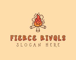 Wood Camp Fire logo design