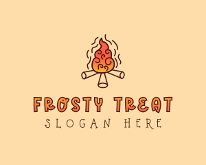 Wood Camp Fire logo design