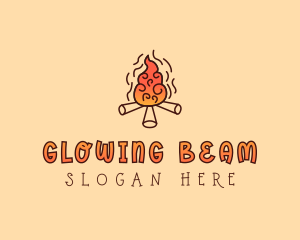 Wood Camp Fire logo design