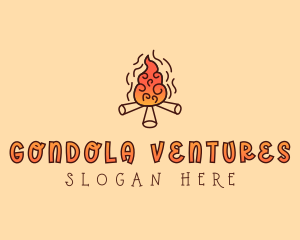 Wood Camp Fire logo design