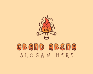 Wood Camp Fire logo design