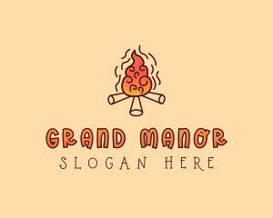 Wood Camp Fire logo design