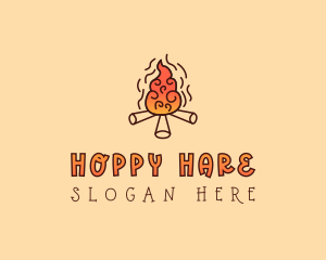 Wood Camp Fire logo design