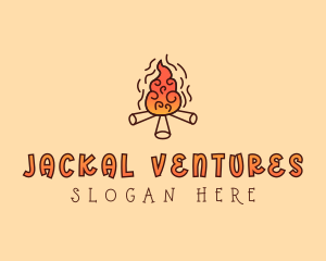 Wood Camp Fire logo design