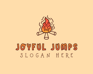 Wood Camp Fire logo design