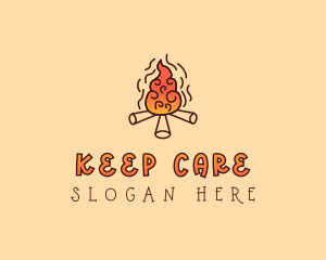 Wood Camp Fire logo design