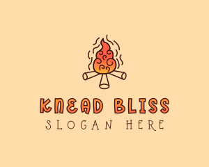 Wood Camp Fire logo design