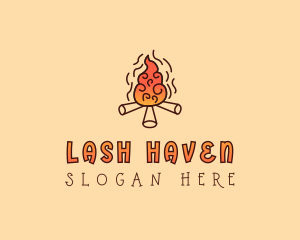 Wood Camp Fire logo design