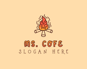 Wood Camp Fire logo design