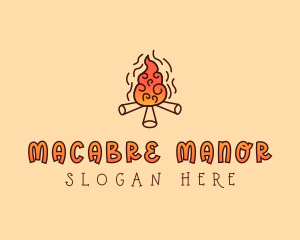 Wood Camp Fire logo design