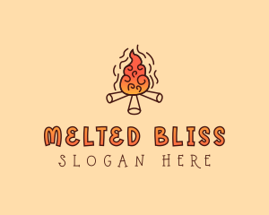 Wood Camp Fire logo design