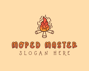 Wood Camp Fire logo design