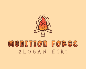 Wood Camp Fire logo design