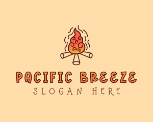 Wood Camp Fire logo design