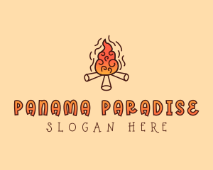 Wood Camp Fire logo design