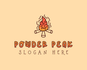 Wood Camp Fire logo design