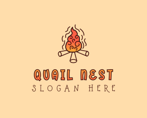 Wood Camp Fire logo design