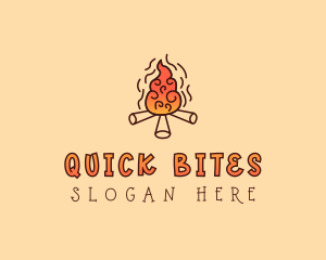 Wood Camp Fire logo design