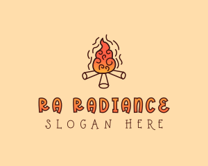 Wood Camp Fire logo design