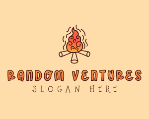 Wood Camp Fire logo design