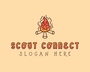 Wood Camp Fire logo design