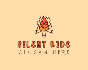 Wood Camp Fire logo design