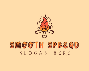 Wood Camp Fire logo design