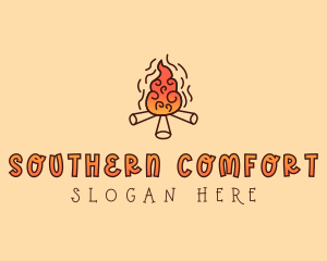 Wood Camp Fire logo design