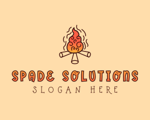 Wood Camp Fire logo design