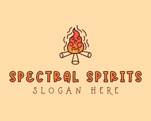 Wood Camp Fire logo design