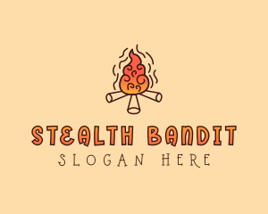 Wood Camp Fire logo design