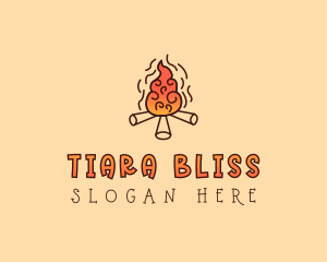 Wood Camp Fire logo design